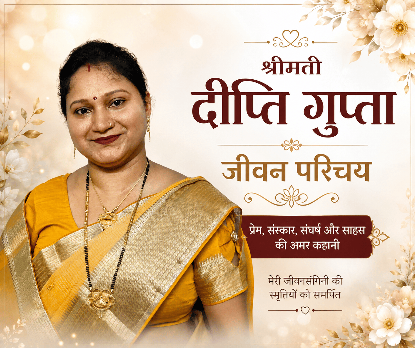 श्रीमती दीप्ति गुप्ता — जीवन परिचय