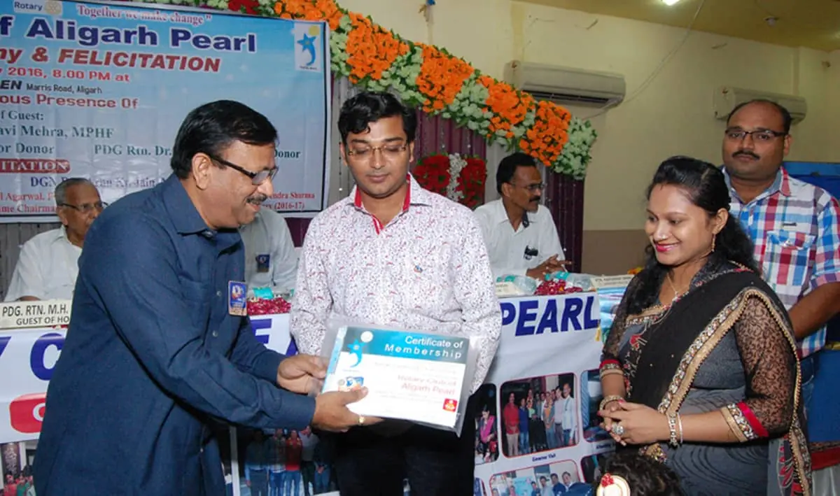 Nitin Swaroop joining Rotary Club of Aligarh Pearl on 01 July 2016