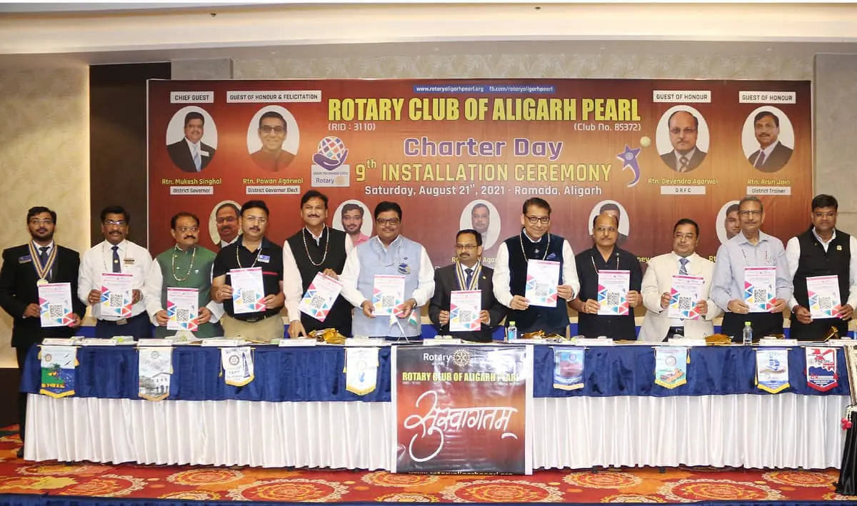 Rotary Club of Aligarh Pearl magazine publication by Nitin Swaroop